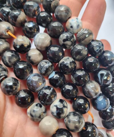 12 Mm Fasetli Akik Dogal Tas Boncuk 505