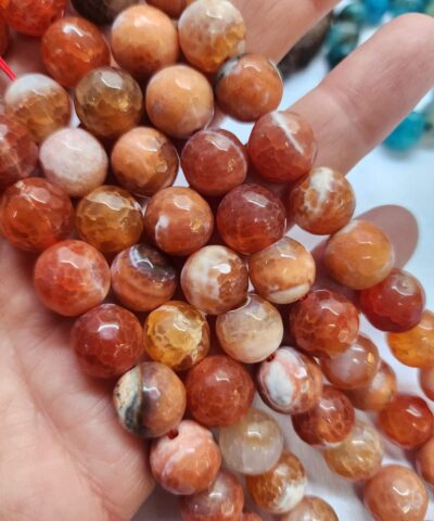 12 Mm Fasetli Akik Dogal Tas Boncuk 509