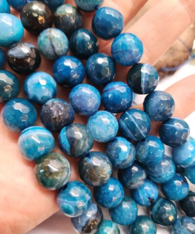 12 Mm Fasetli Akik Dogal Tas Boncuk 514