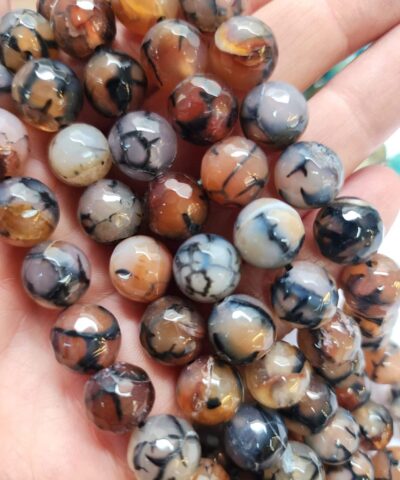 12 Mm Fasetli Akik Dogal Tas Boncuk 515