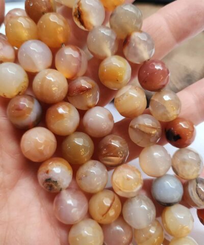 12 Mm Fasetli Akik Dogal Tas Boncuk 516