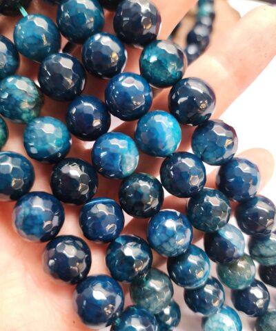 12 Mm Fasetli Akik Dogal Tas Boncuk 519