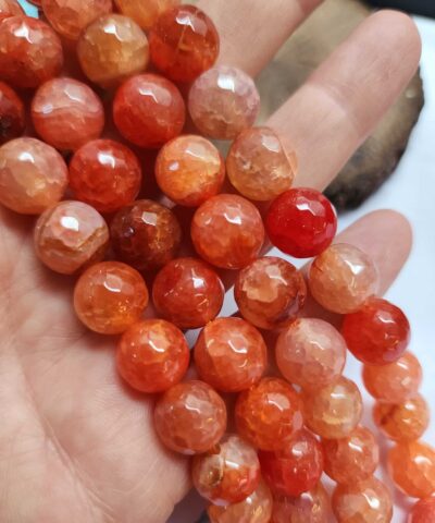 12 Mm Fasetli Akik Dogal Tas Boncuk 522