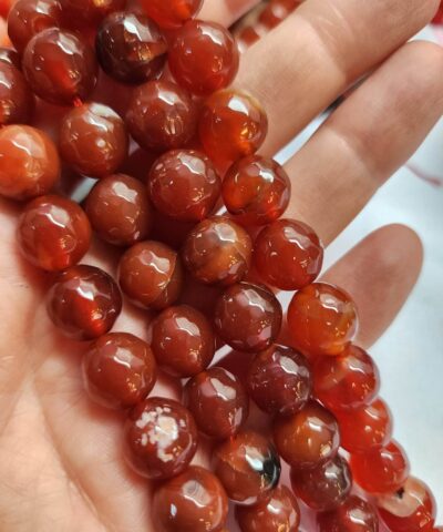 12 Mm Fasetli Akik Dogal Tas Boncuk 524