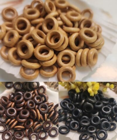 12 MM Halka Ahşap Tahta Boncuk