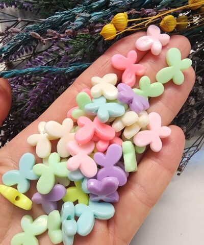 12 MM Kelebek Şekilli Renkli Boncuklar