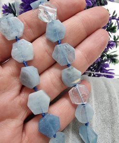 13 MM Petek Akuamarin Doğal Taş