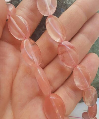 13x18 MM Oval Çilek Kuvars Taşı