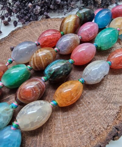 13x18 Mm Renkli Arpa Akik Dogal Tas 2