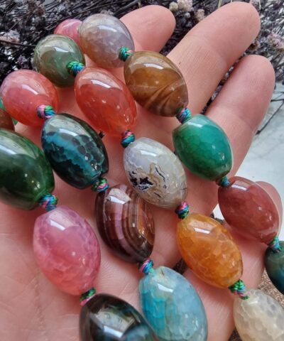 13x18 Mm Renkli Arpa Akik Dogal Tas 3