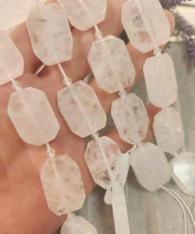 13x19 Mm Dikdortgen Kristal Kuvars Tasi