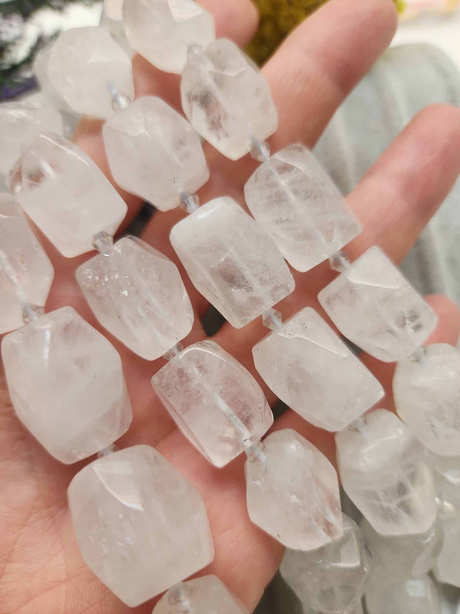 13x19 Mm Fasetli Dikdortgen Kristal Kuvars Tasi 2