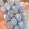 13x19 Mm Fasetli Dikdortgen Mavi Kuvars Tasi