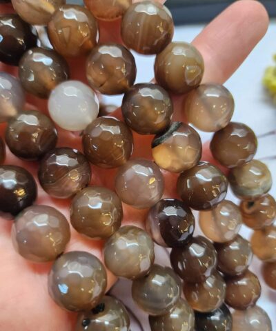 14 Mm Fasetli Akik Dogal Tas Boncuk 501