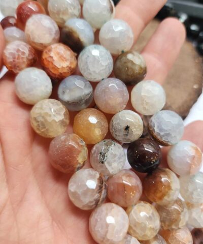 14 Mm Fasetli Akik Dogal Tas Boncuk 510