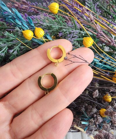 14 MM Kalın Halka Çelik Küpe Kancası - 502