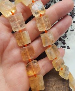 14X14 MM Kare Sitrin Doğal Taşı