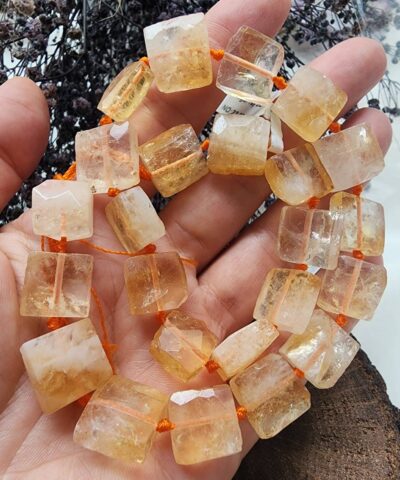 14x14 Mm Kare Sitrin Dogal Tasi