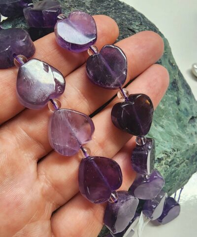 15 MM Kalp Ametist Taşı