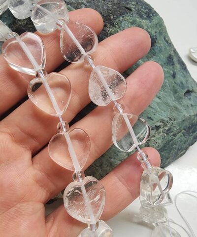 15 MM Kalp Kristal Kuvars Taşı