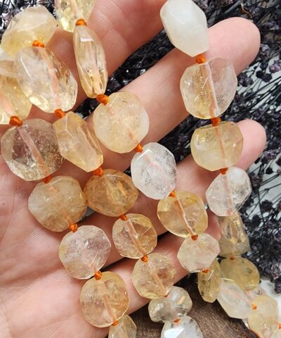 15 Mm Petek Sitrin Dogal Tasi 2