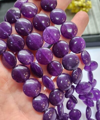 15 MM Tablet Ametist Ceyt Kuvars Taşı