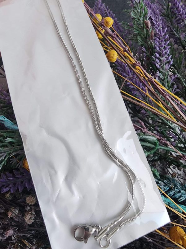 1.5 MM Yılan Hazır Çelik Takı Zinciri 45 CM