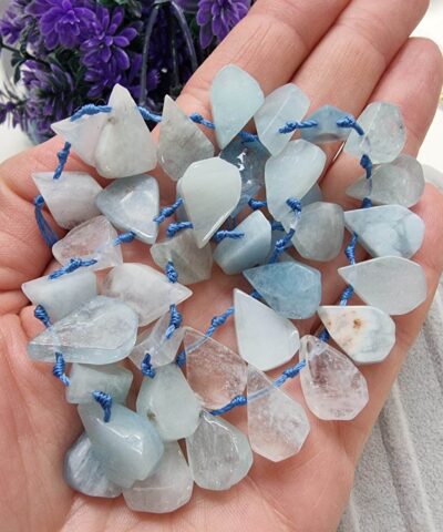 16 Mm Damla Akuamarin Dogal Tas