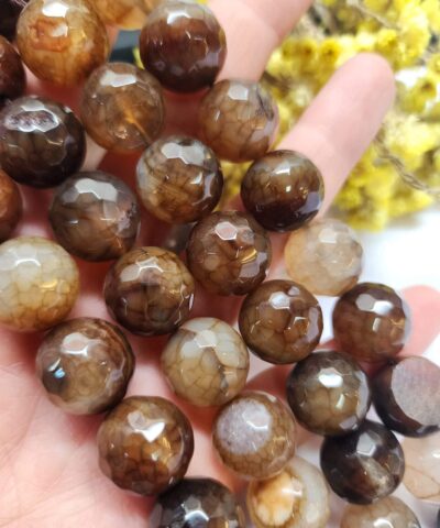 16 Mm Fasetli Akik Dogal Tas Boncuk 501
