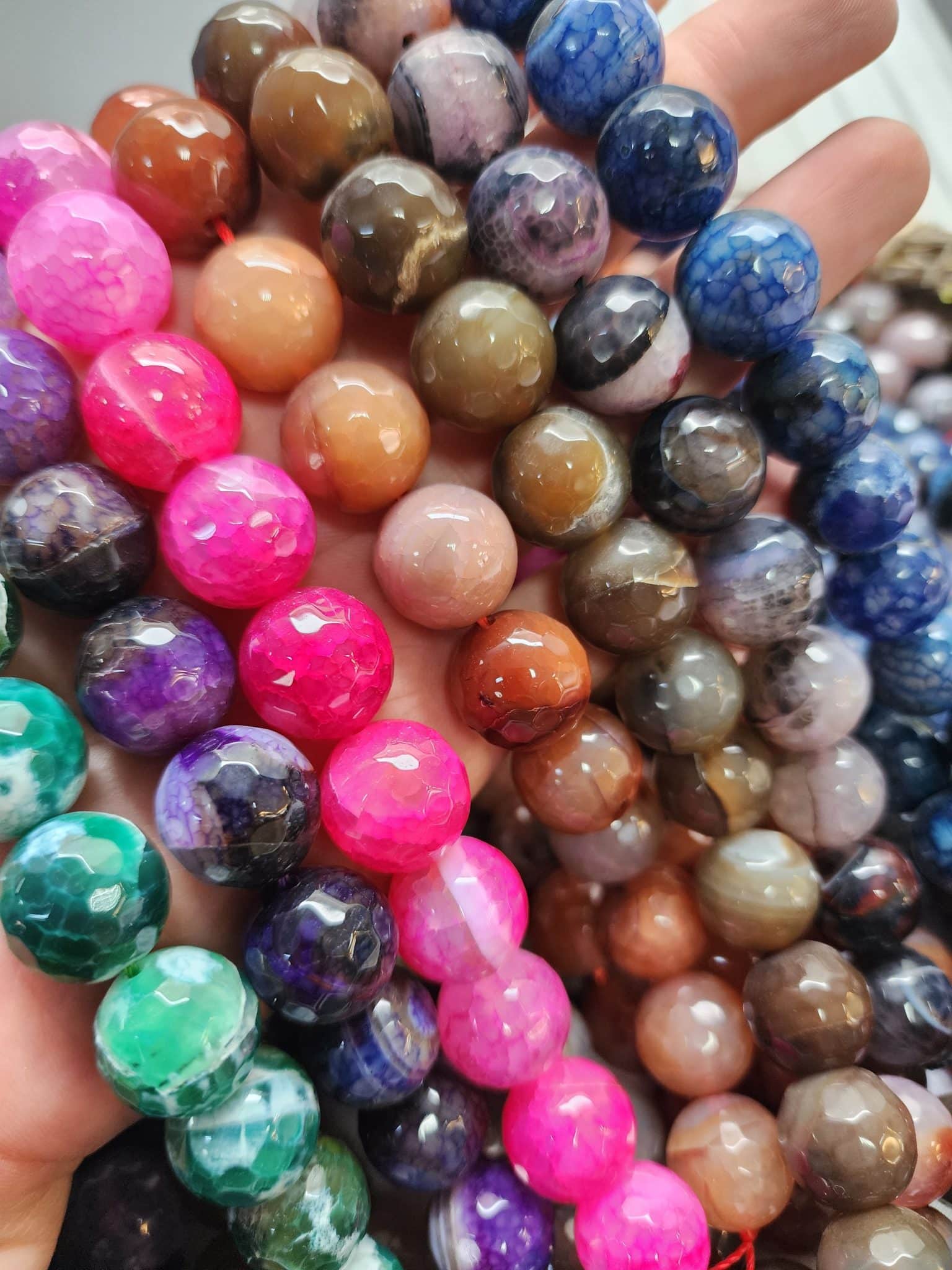 16 Mm Fasetli Akik Dogal Tas Boncuk