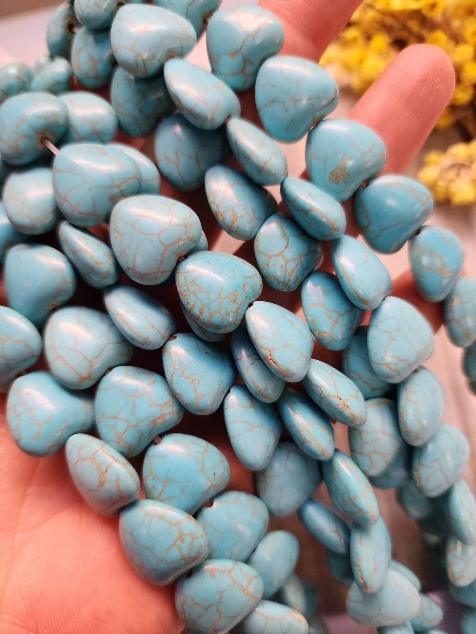 16 MM Kalp Turkuaz Taşı