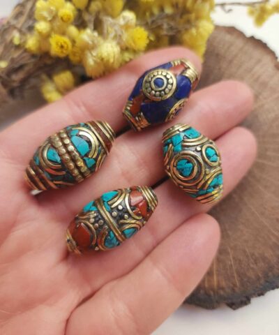 Rondela Afgan El Yapımı Turkuaz Boncuk