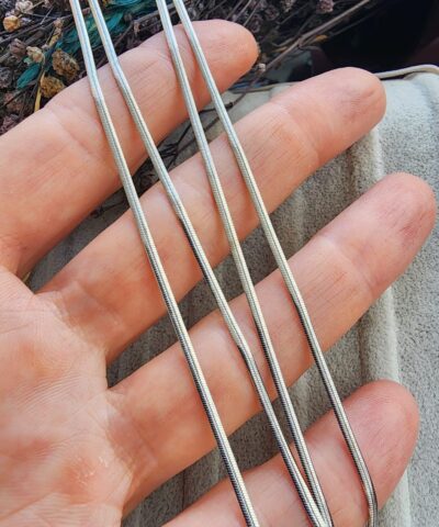1.7 MM Yassı Yılan Çelik Takı Zinciri