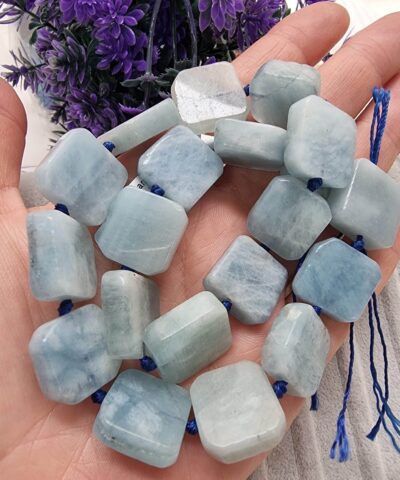 18 Mm Kare Akuamarin Dogal Tas