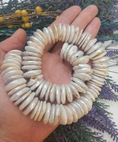 18 MM Premium Disk Beyaz Barok İnci
