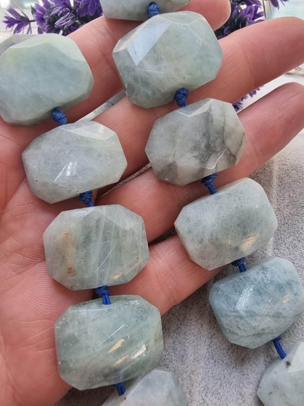 18x24 MM Kesimli Oval Akuamarin Doğal Taş - Görsel 2