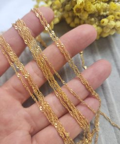 2 MM Burma Altın Kaplama Takı Zinciri