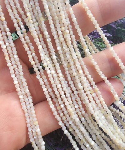 2 MM Faset Küre Sedef Doğal Taş