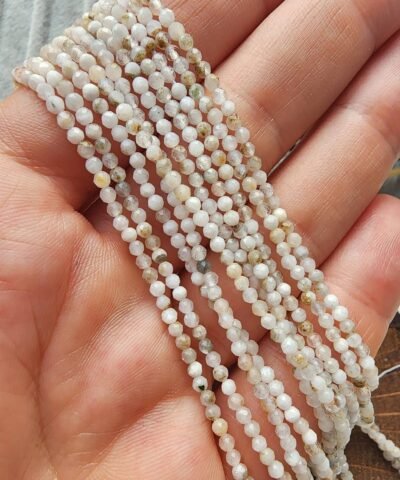 2 MM Fasetli Ay Taşı Doğal Taş Boncuk
