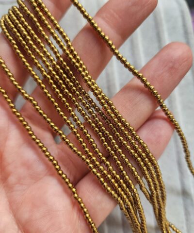 2 Mm Kure Hematit Dogal Tas Gold
