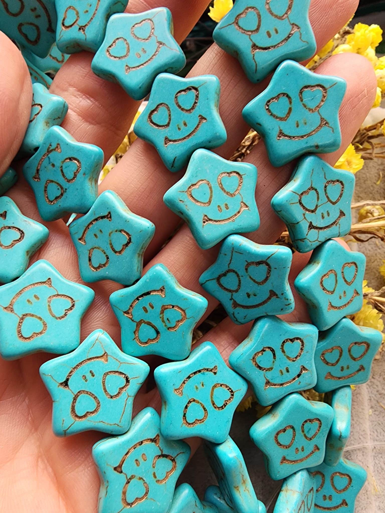 20 MM Gülen Yıldız Turkuaz Taşı