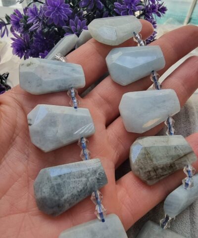 20x28 Mm Damla Kesimli Akuamarin Dogal Tas