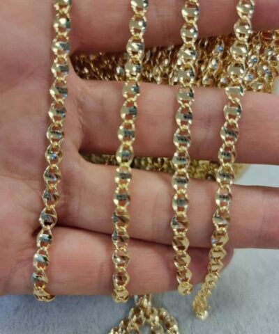 25 Mm İslemeli Karamaz Taki Zinciri Altin Kaplama 2