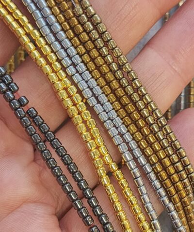 2x2 Mm Silindir Hematit Dogal Tas