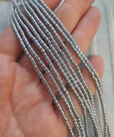 2x2 Mm Silindir Hematit Dogal Tas Gumus