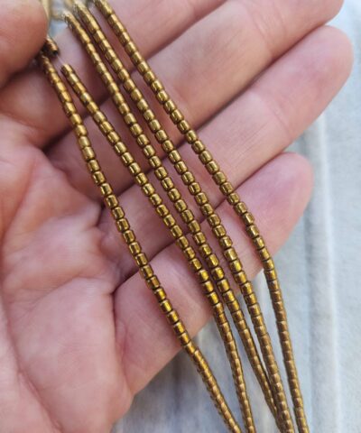 2x2 Mm Silindir Hematit Dogal Tas Soft Gold