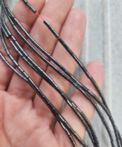 2x4 Mm Silindir Hematit Dogal Tas Fume