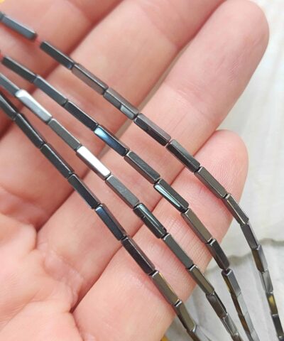 2x8 Mm Dikdortgen Hematit Dogal Tas Fume