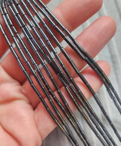 2x8 Mm Silindir Hematit Dogal Tas Fume