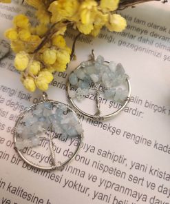 3 CM Ağaç Kırık Akuamarin Taşı Kolye Ucu